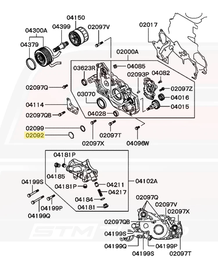 Mitsubishi OEM Front Case Castle Plug for 4G63 Evo DSM (MD125376) - Image 4