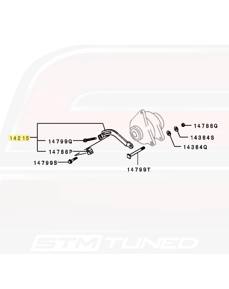 Mitsubishi OEM Alternator Adjustment Bracket for 2G DSM/Evo 1-3 (MD169048) - Image 5