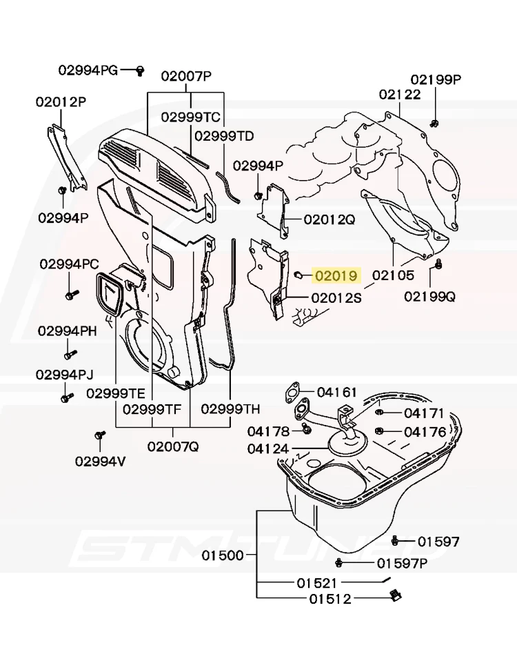 Mitsubishi OEM Timing Belt Cover Plug for 4G63 Evo/DSM (MD181864) - Image 3
