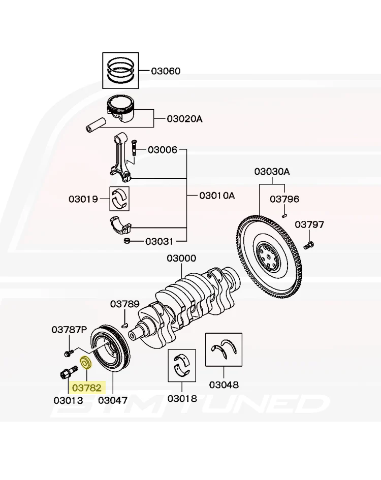 Mitsubishi OEM Crank Pulley Center Bolt Washer for 4G63 Evo/DSM (MD377400) - Image 2