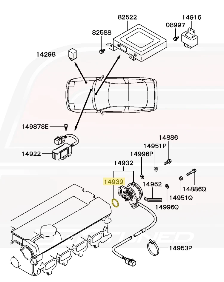 STM OEM Cam Angle Sensor O-Ring for 1G DSM (MD619648) - Image 2