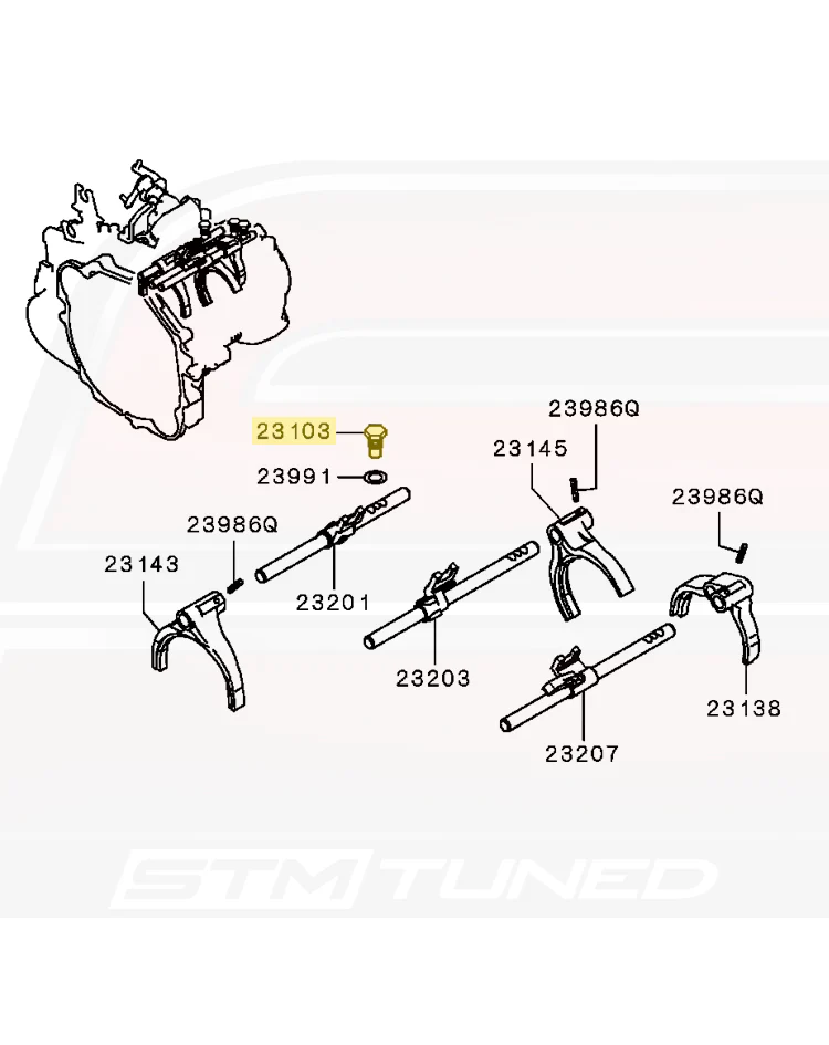 Mitsubishi OEM Gearshift Ball Bolt for Evo 4-X 5-Speed (MD749435) - Image 5