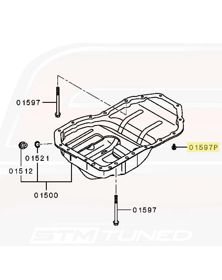 Mitsubishi OEM Bolt for Evo 5-9 Trans to Engine Evo X Oil Pan & Main Seal (MF140202) - Image 5