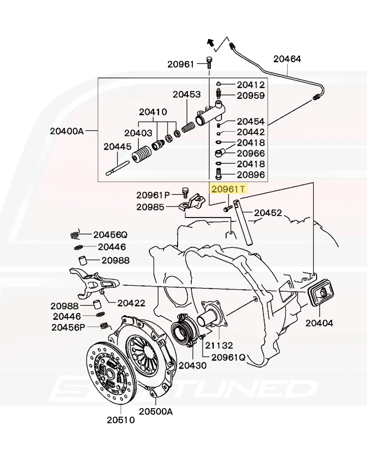 Mitsubishi OEM Clutch Release Shaft Bolt for Evo 8/9 (MF140207) - Image 3