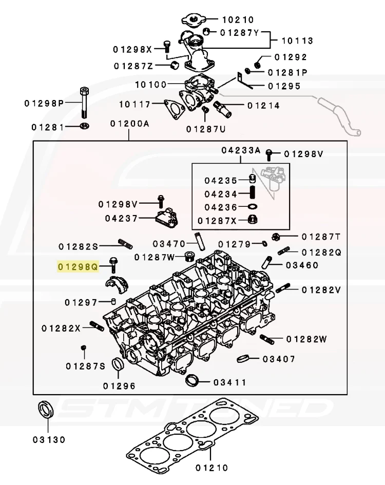 Mitsubishi OEM Camshaft Cap Bolt for 4G63 Evo DSM GVR4 (MF140232) - Image 3