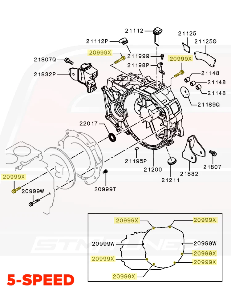Mitsubishi OEM Transmission to Engine Bolt for Evo X (MF140266) - Image 4