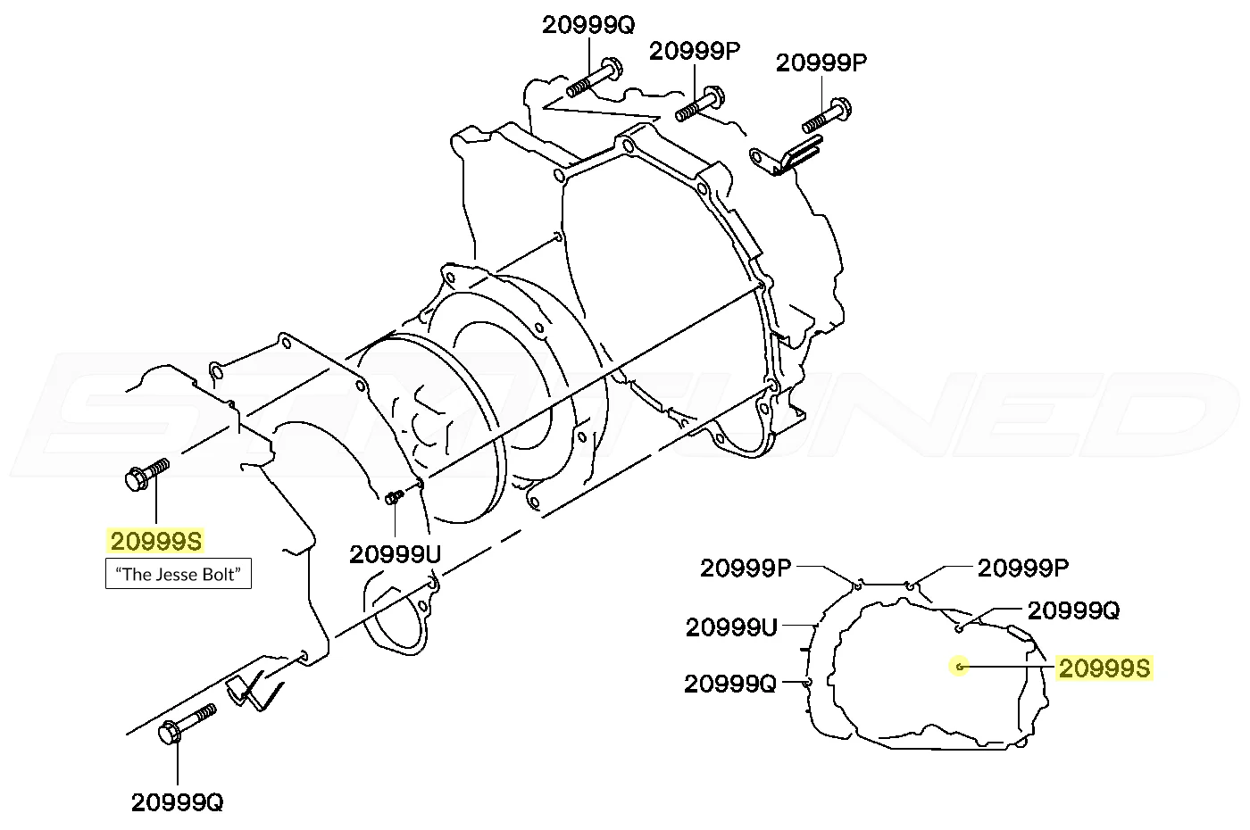 Mitsubishi OEM Transmission to Engine Bolt for DSM / Evo 1-9 (MF140266) - Image 6