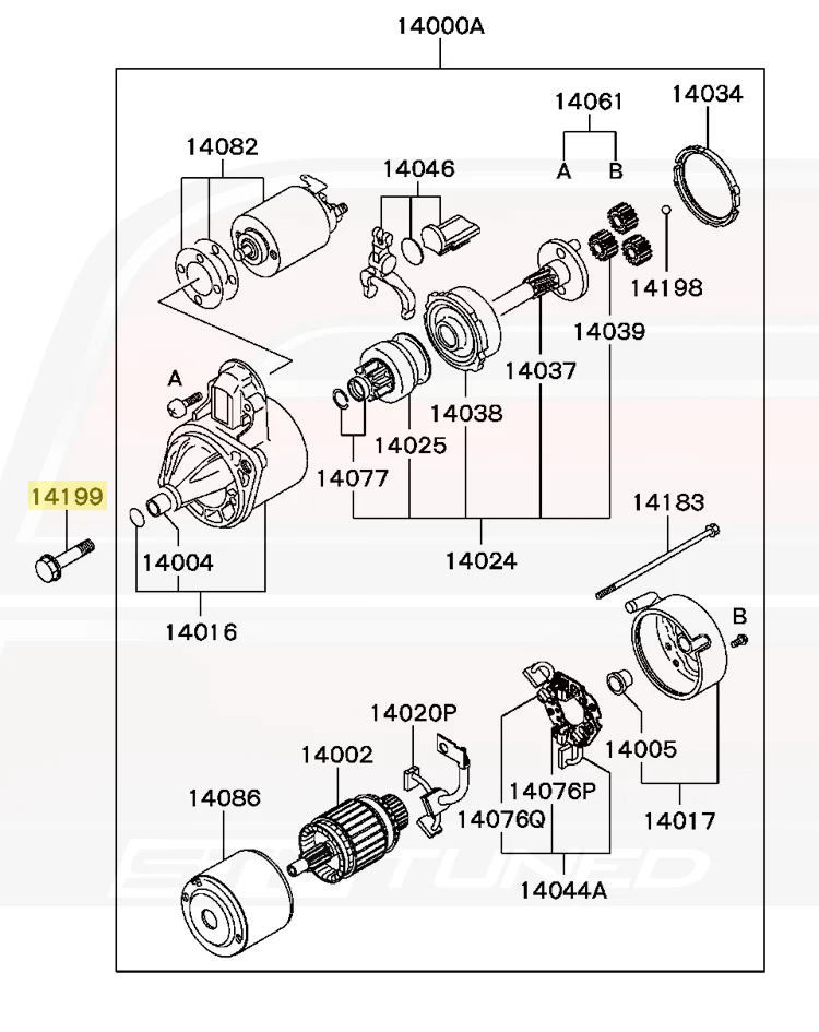 Mitsubishi OEM Starter Bolt for DSM/Evo 1-3 (MF140270) - Image 4