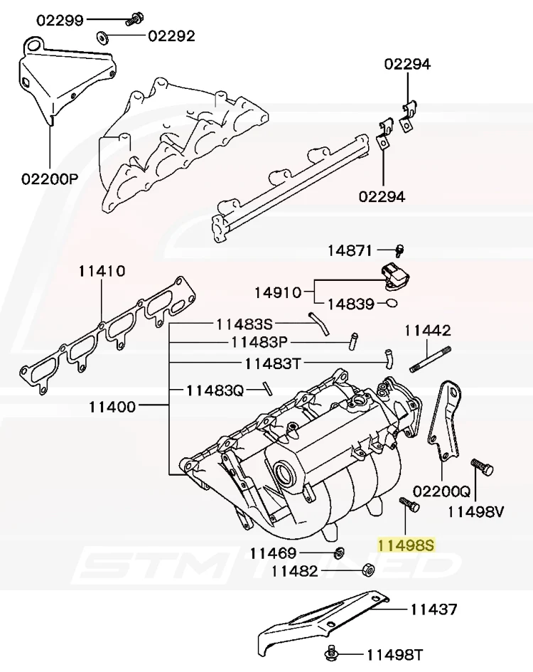 Mitsubishi OEM Intake Manifold Bolt for 4G63 Evo DSM (MF241256) - Image 3