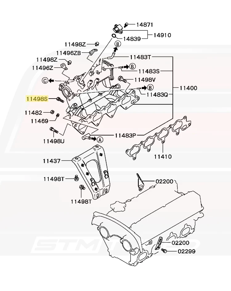 Mitsubishi OEM Intake Manifold Bolt for 4G63 Evo DSM (MF241256) - Image 4
