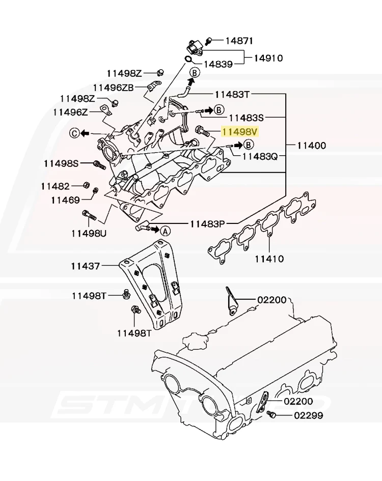 Mitsubishi OEM Intake Manifold Bolt for 4G63 Evo DSM (MF241284) - Image 4
