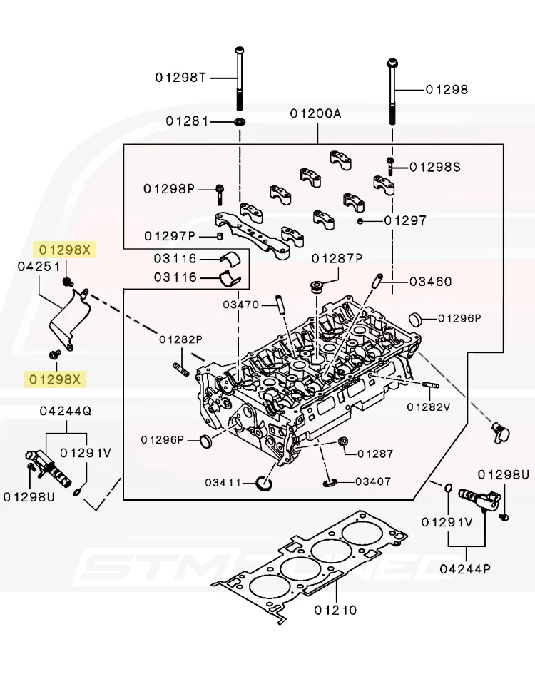 Mitsubishi OEM PS Heat Shield / Turbo Line Bolt for Evo X (MF247863) - Image 4