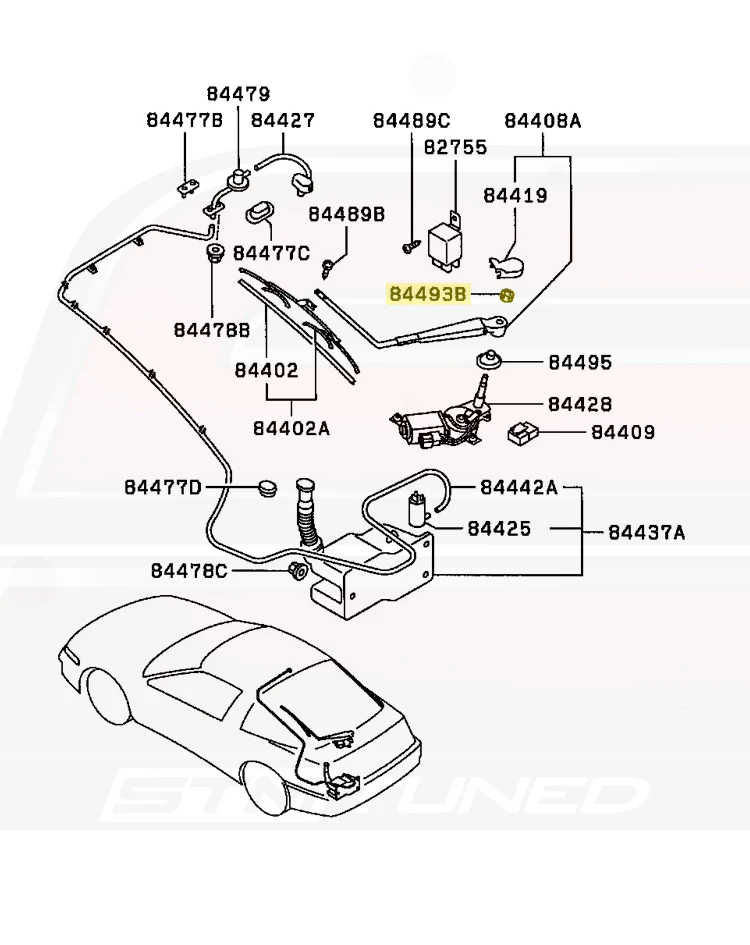 Mitsubishi OEM Rear Wiper M6 Nut for DSM/Evo (MF430004) - Image 3