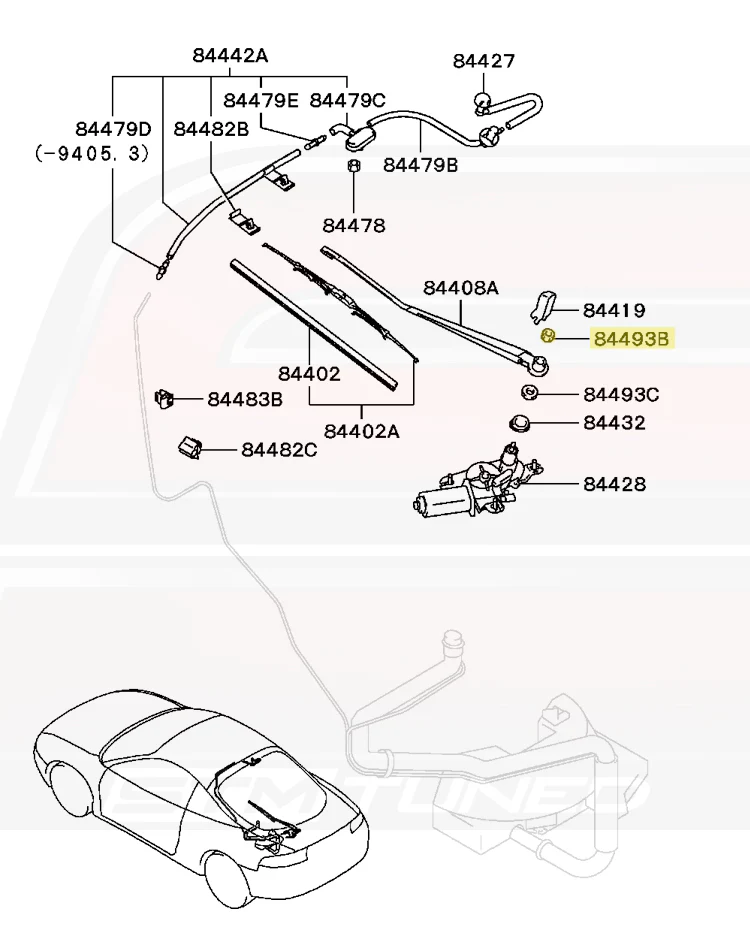 Mitsubishi OEM Rear Wiper M6 Nut for DSM/Evo (MF430004) - Image 4