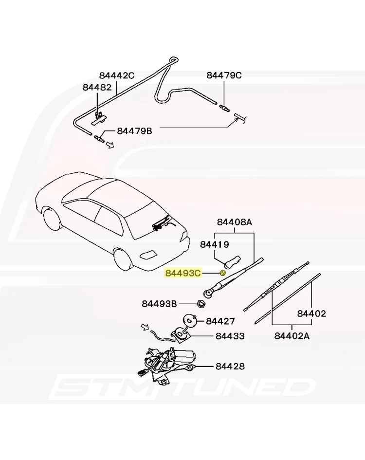Mitsubishi OEM Rear Wiper M6 Nut for DSM/Evo (MF430004) - Image 5