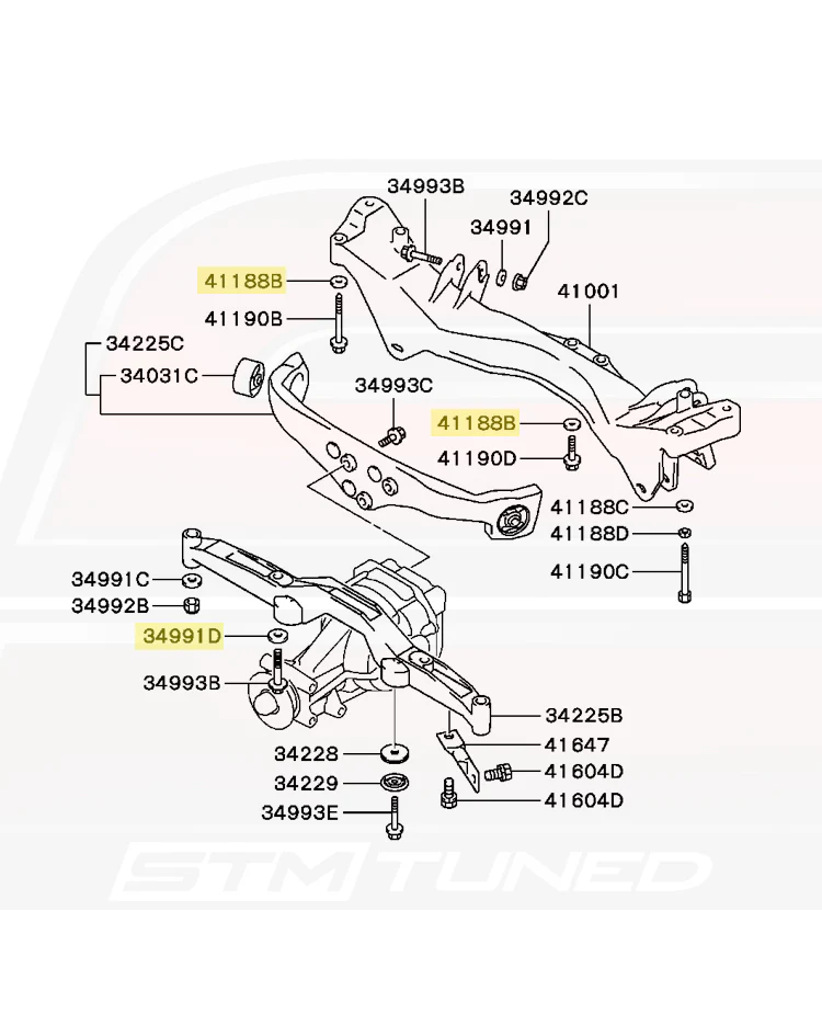 Mitsubishi OEM Rear Suspension M12 Washer for Evo 7/8/9 (MF450156) - Image 4