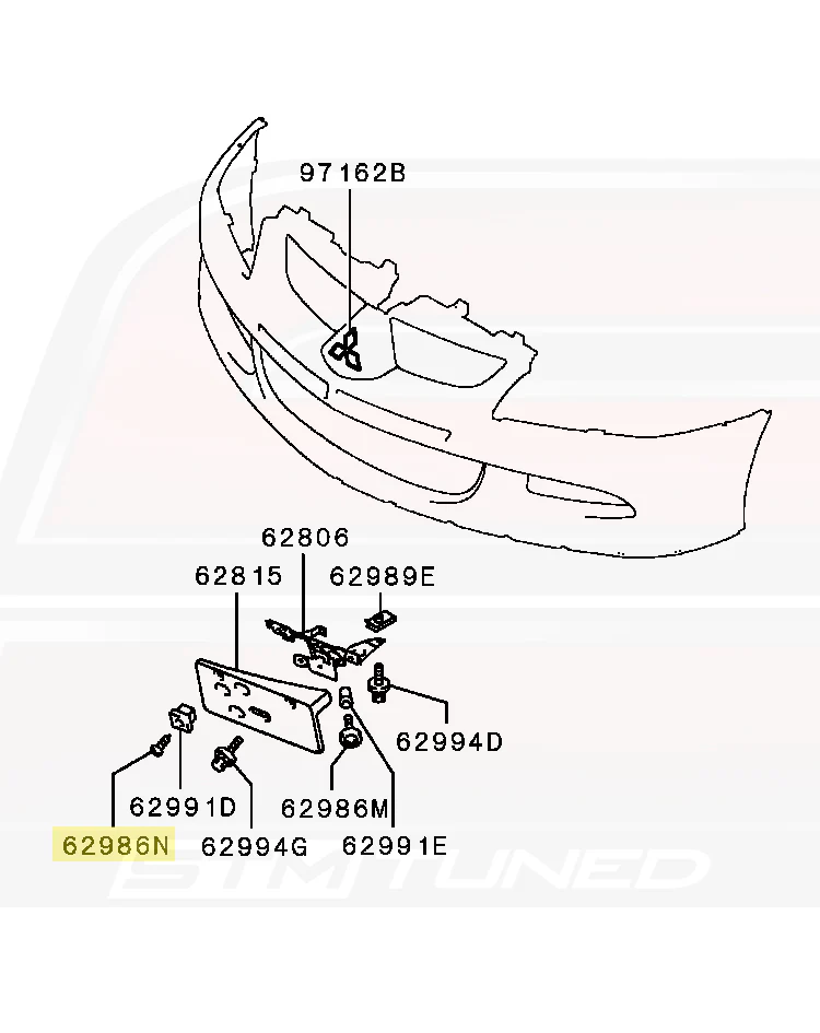 Mitsubishi OEM Front License Plate Screw for Evo 8 (MF453047) - Image 3