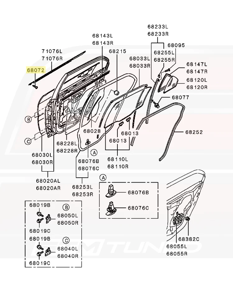 Mitsubishi OEM Window Moulding Install Screw for Evo 7/8/9/X (MF453256) - Image 4