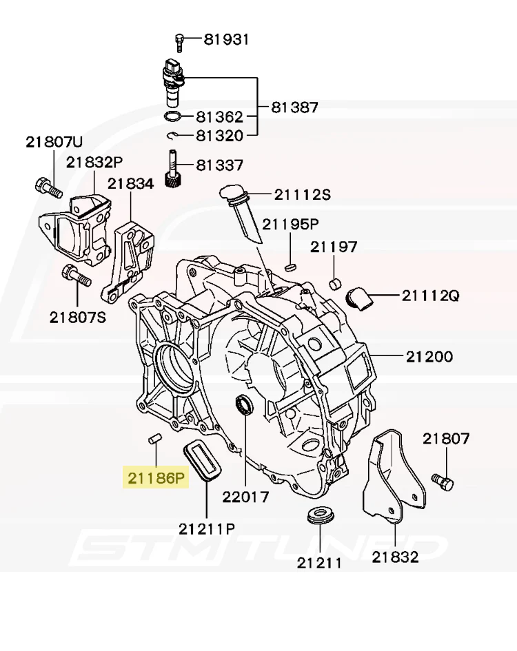Mitsubishi OEM Trans to Transfer Case Dowel Pin for Evo/DSM (MF472405) - Image 5