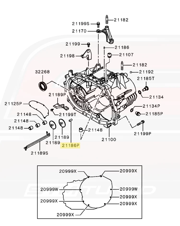 Mitsubishi OEM Trans to Transfer Case Dowel Pin for Evo/DSM (MF472405) - Image 7