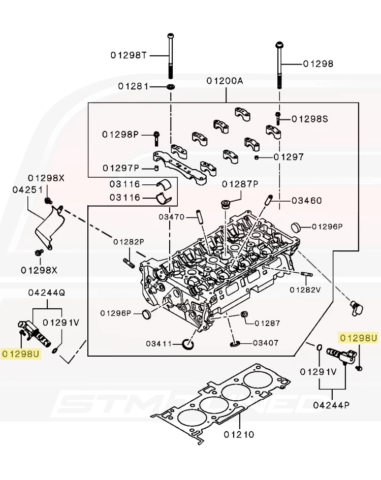Mitsubishi OEM Alt Bracket / Oil Feeder Bolt for Evo X (MF911142) - Image 3
