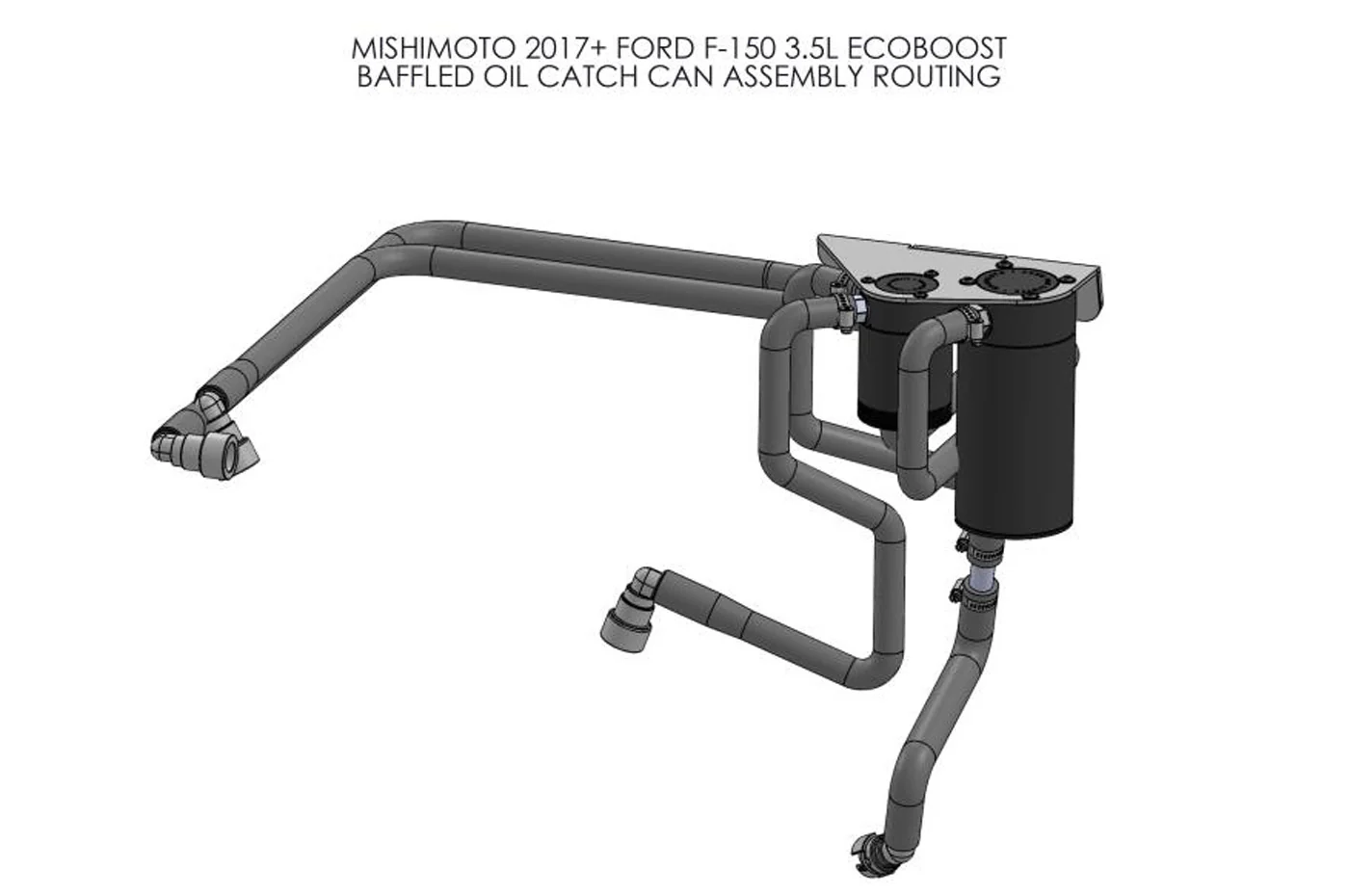 Mishimoto Baffled Oil Catch Can for 2017-2020 Ford Raptor (MMBCC-F35T-17SBE) - Image 3