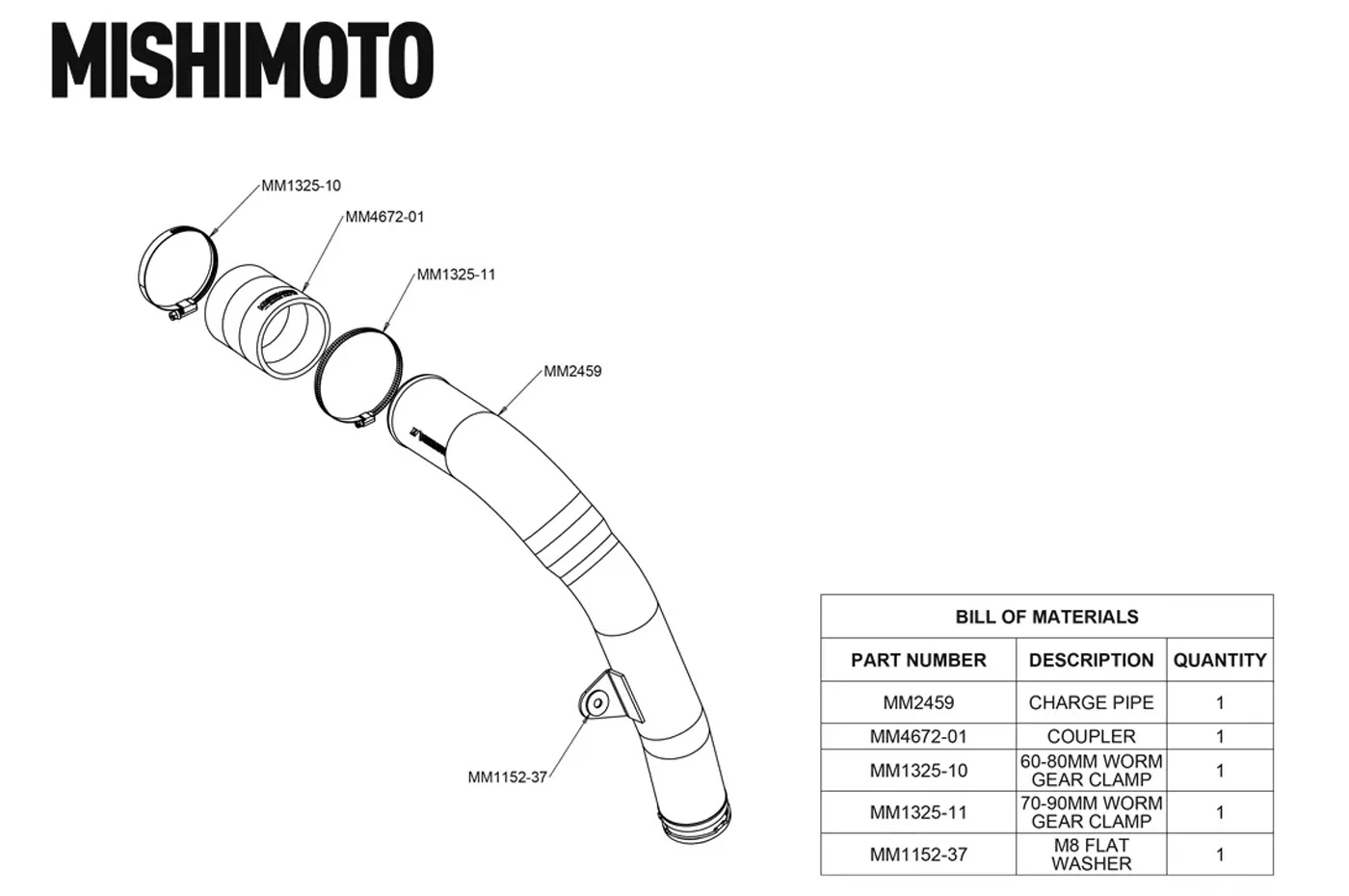 Mishimoto Performance Charge Pipe for 2022+ Subaru WRX (MMICP-WRX-22) - Image 5