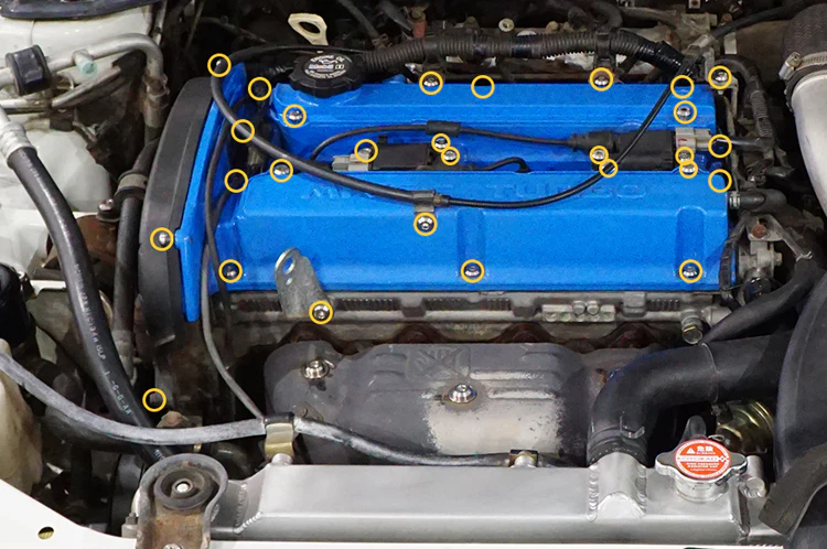 Dress Up Bolts Titanium Valve Cover Kit (Stage 2) for Evo 8/9 (MIT-007) - Image 8
