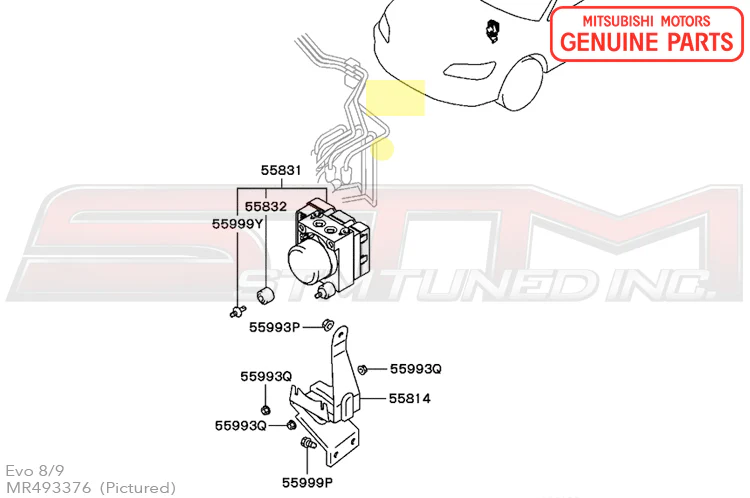 Mitsubishi Brake Modulator ABS Bolt - Evo 7/8/9 - Image 3