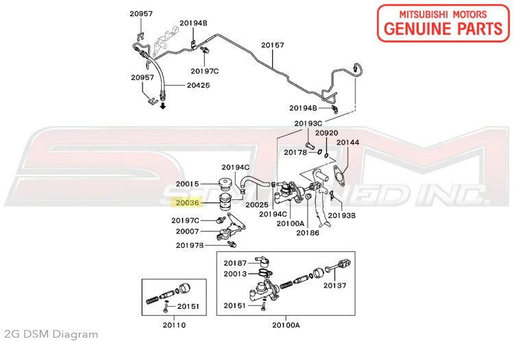 Mitsubishi Clutch Master Cylinder Fluid Reservoir - 2G DSM - Image 3