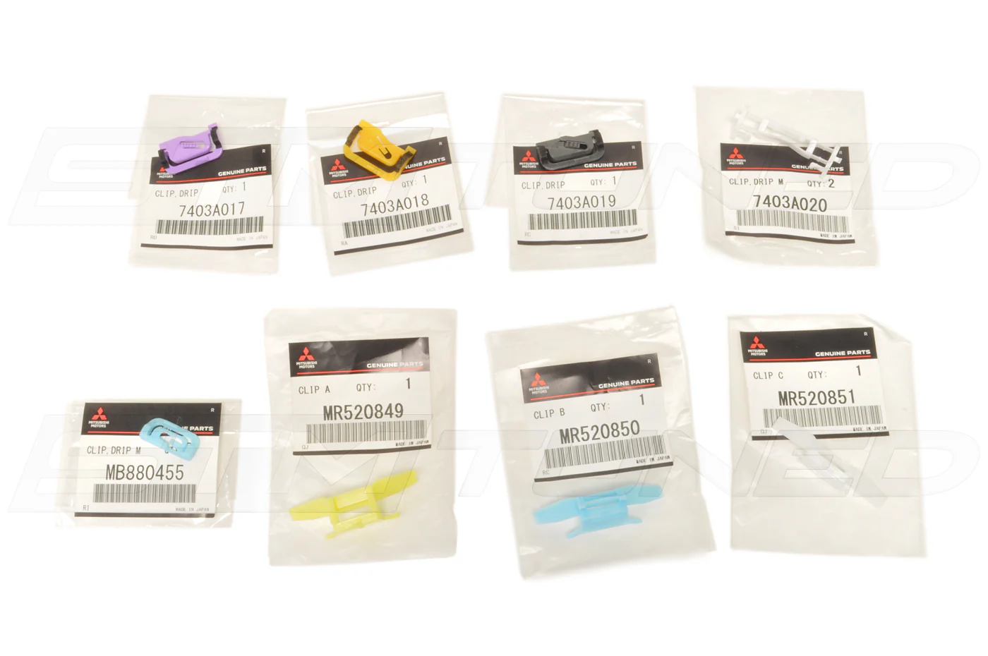 Mitsubishi OEM Drip Moulding and Clips for Evo 7/8/9 - Image 18