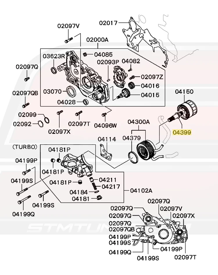 Mitsubishi OEM Engine Oil Filter Oil Cooler Bolt for 1G/2G DSM (MD143507) - Image 5