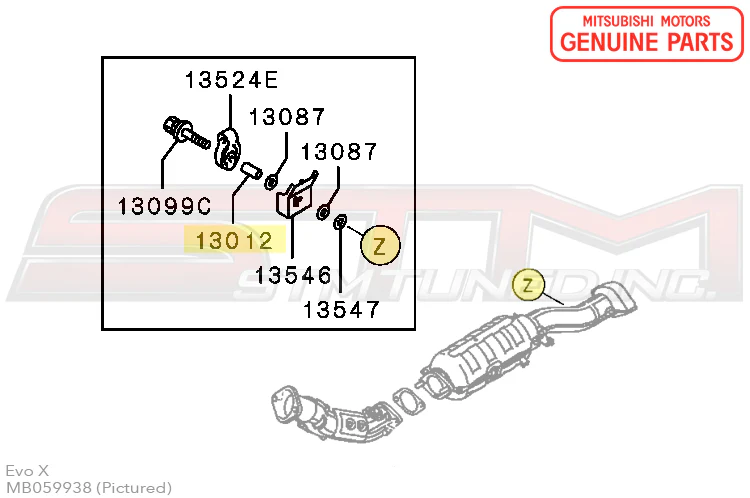 Mitsubishi Exhaust Downpipe Hanger - Evo X - Image 4
