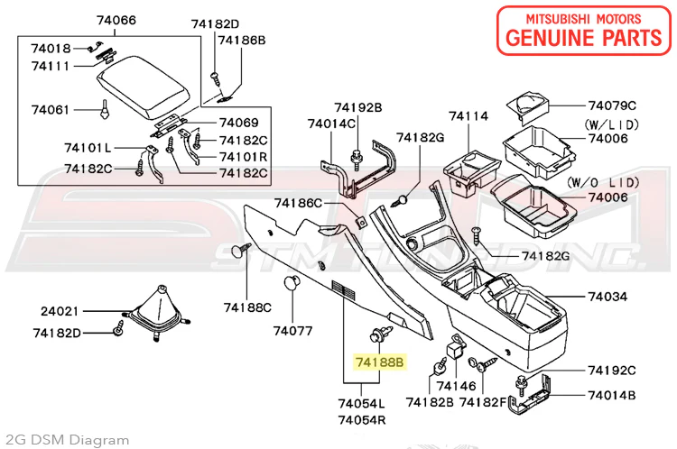 Mitsubishi Floor Console Clip - 2G DSM - Image 3