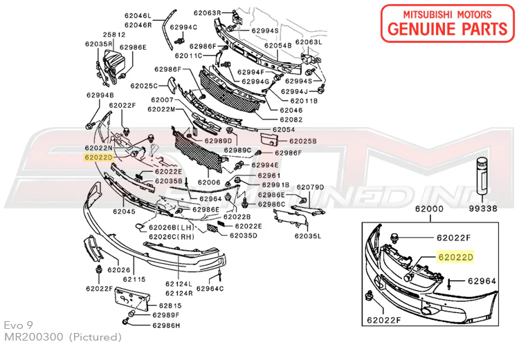 Mitsubishi OEM Push Clip for Evo 7/8/9/X (MR200300) - Image 5