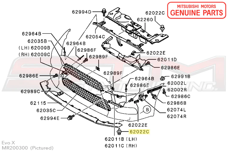 Mitsubishi OEM Push Clip for Evo 7/8/9/X (MR200300) - Image 6