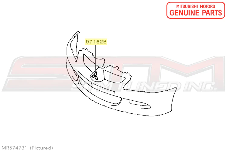Mitsubishi Front Bumper Diamond Emblem - Evo 8 - Image 5