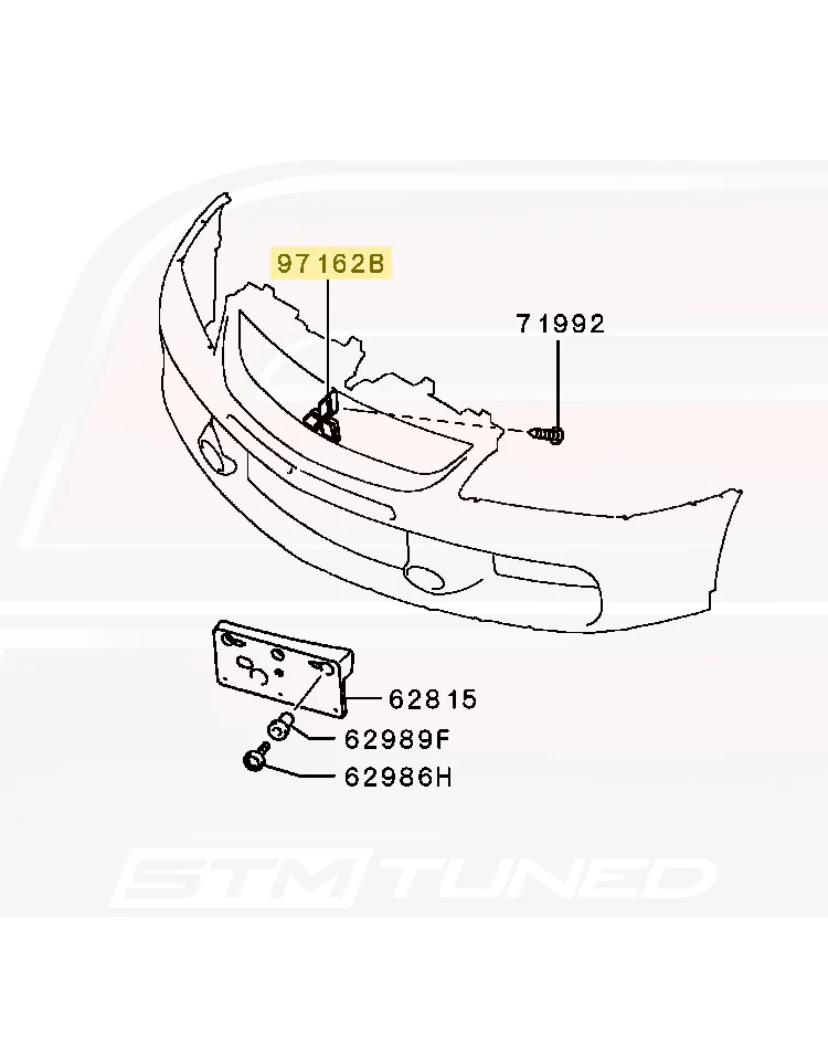 Mitsubishi OEM Front Bumper Diamond Emblem for Evo 9 (7415A050) - Image 3