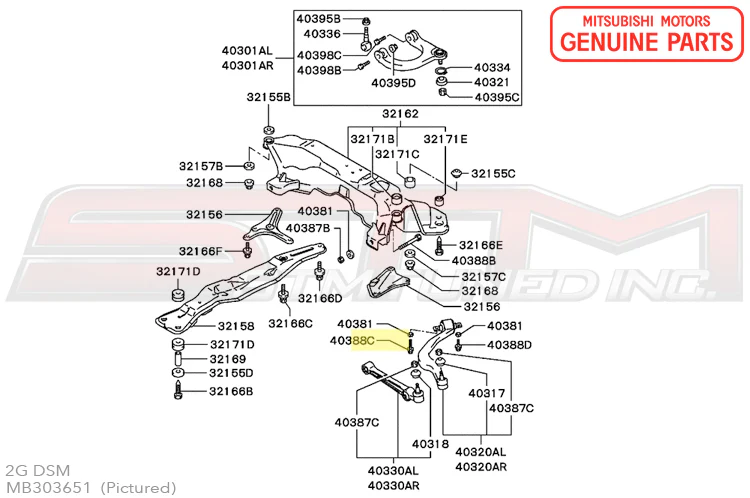 Mitsubishi Front Center Crossmember Bolt Collar - 2G DSM - Image 3