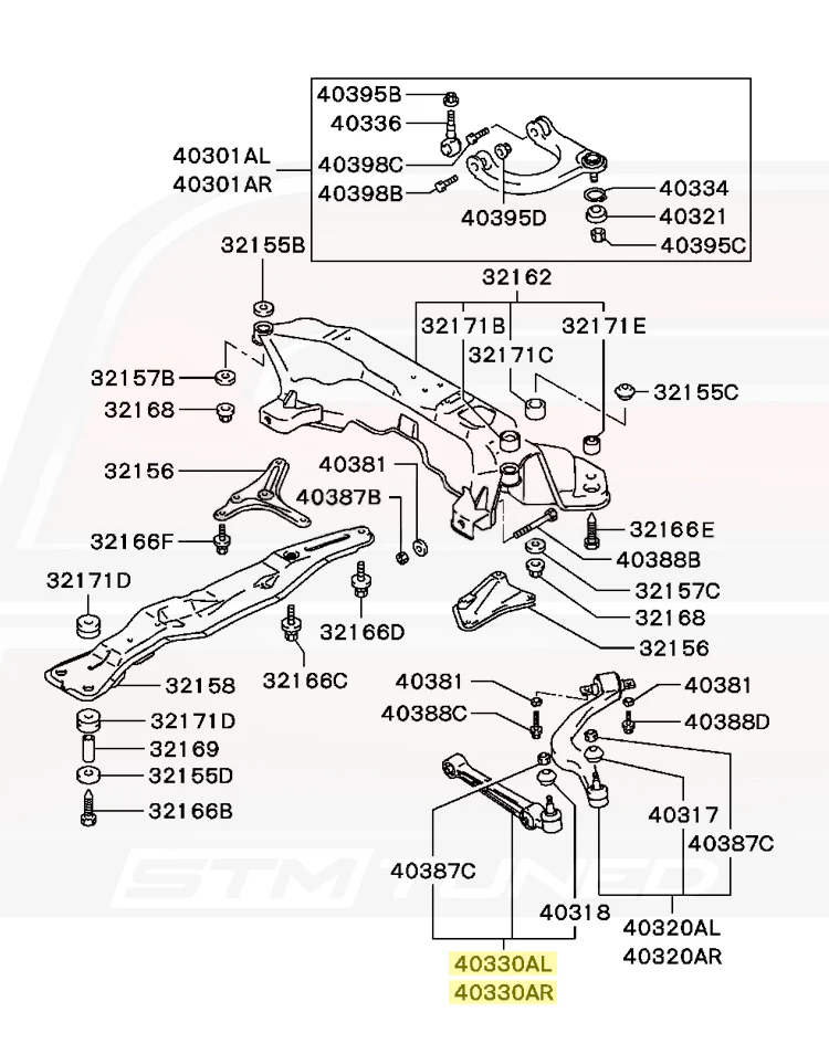 Mitsubishi OEM Front Lower Lateral Control Arms for 2G DSM - Image 4