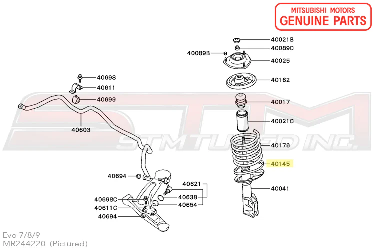 Mitsubishi Front Suspension Spring Seat Insulator - Evo 7/8/9 - Image 3
