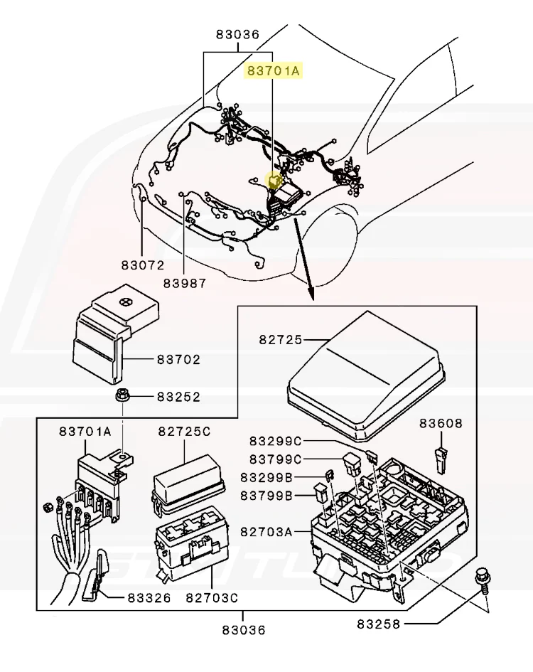 Mitsubishi OEM Fusible Link Box for Evo X (8571A019) - Image 3