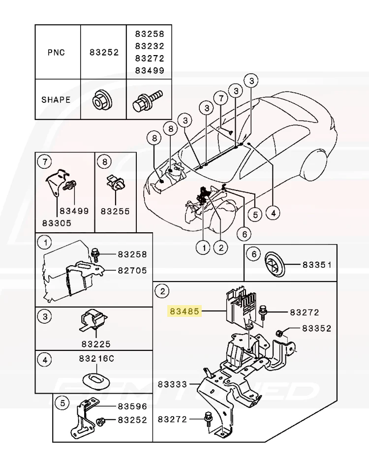 Mitsubishi OEM Joint Wiring for Evo X (8571A017) - Image 3
