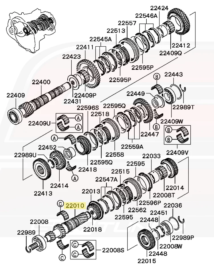 Mitsubishi Manual Transmission Input Shaft for Evo CT9A - Image 5