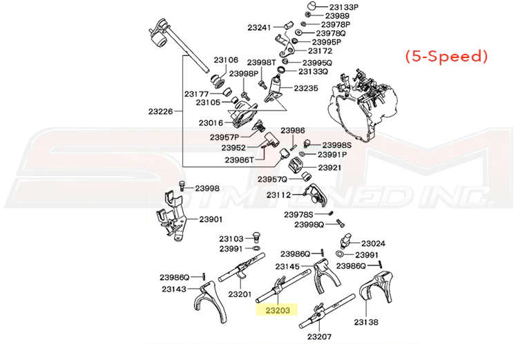 Mitsubishi OEM 5-Speed 3rd/4th Gear Rail for Evo 8/9 - Image 6