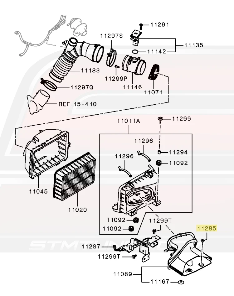 Mitsubishi OEM Air Intake Duct Clip for Evo X (MB938520) - Image 5