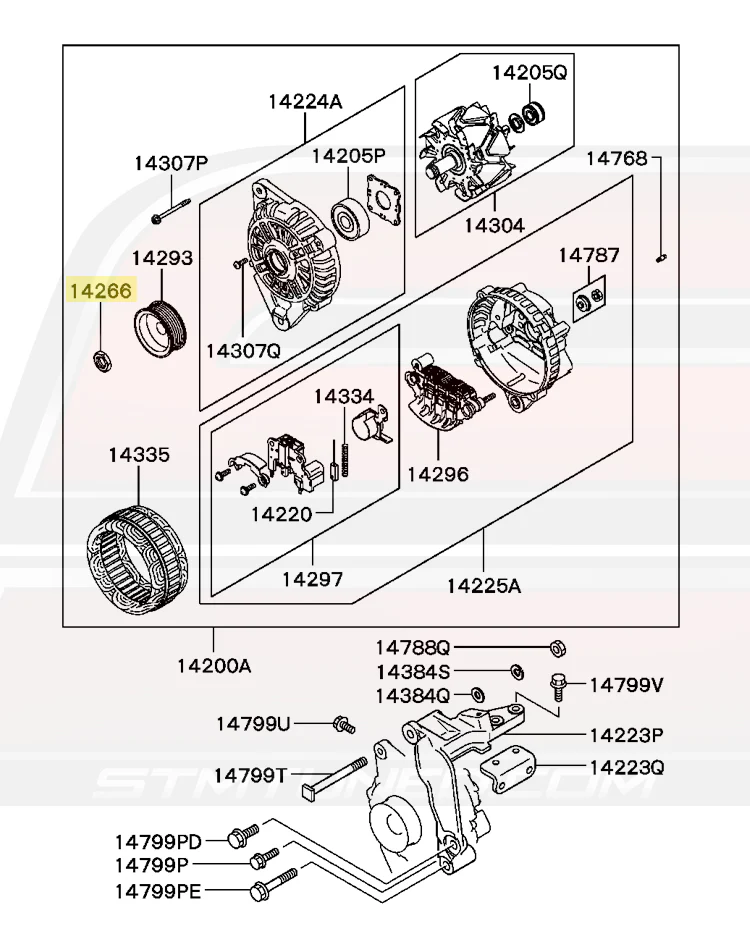 Mitsubishi OEM Alternator Nut for 3000GT (MD618927) - Image 6