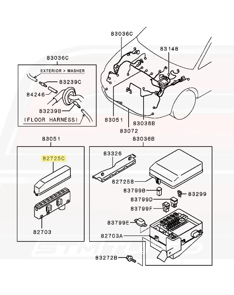 Mitsubishi OEM Engine Relay Box Cover for Evo 7/8/9 (MR502417) - Image 5