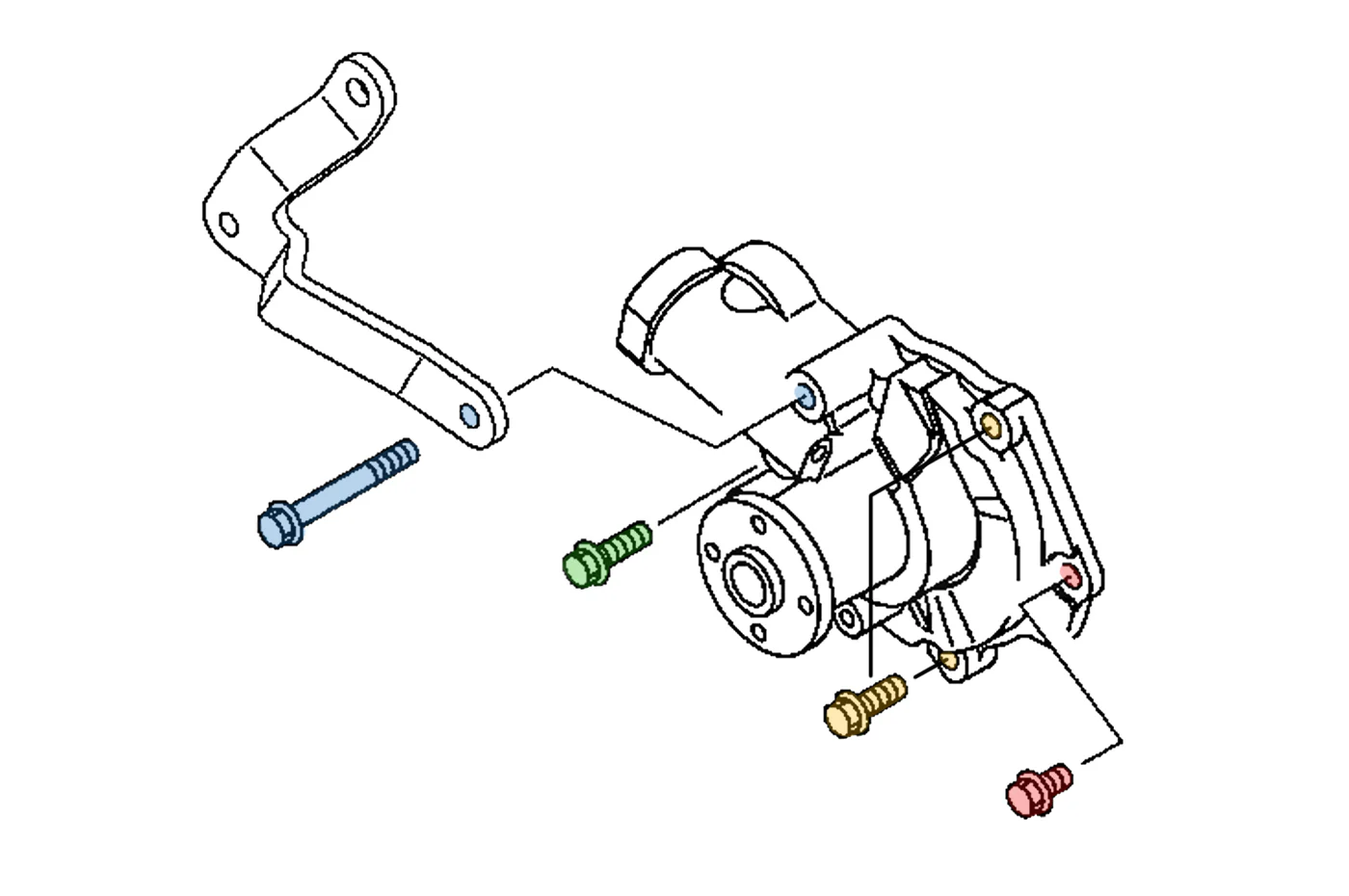 Mitsubishi OEM Water Pump Bolts for Evo 8