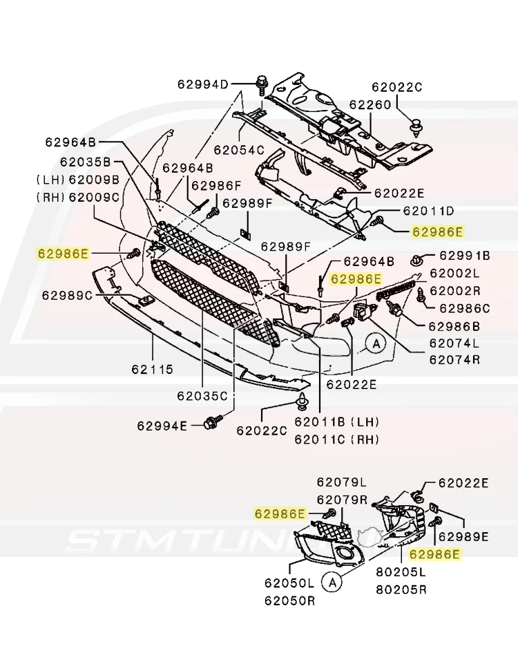 Mitsubishi OEM Front Bumper Screw for Evo 7/8/9/X - Image 6